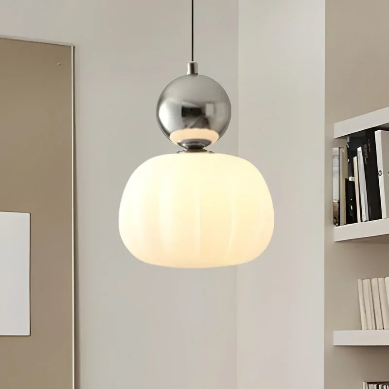 Elegant Art Deco Style Pendant Lamp with Cream Ceiling Shade
