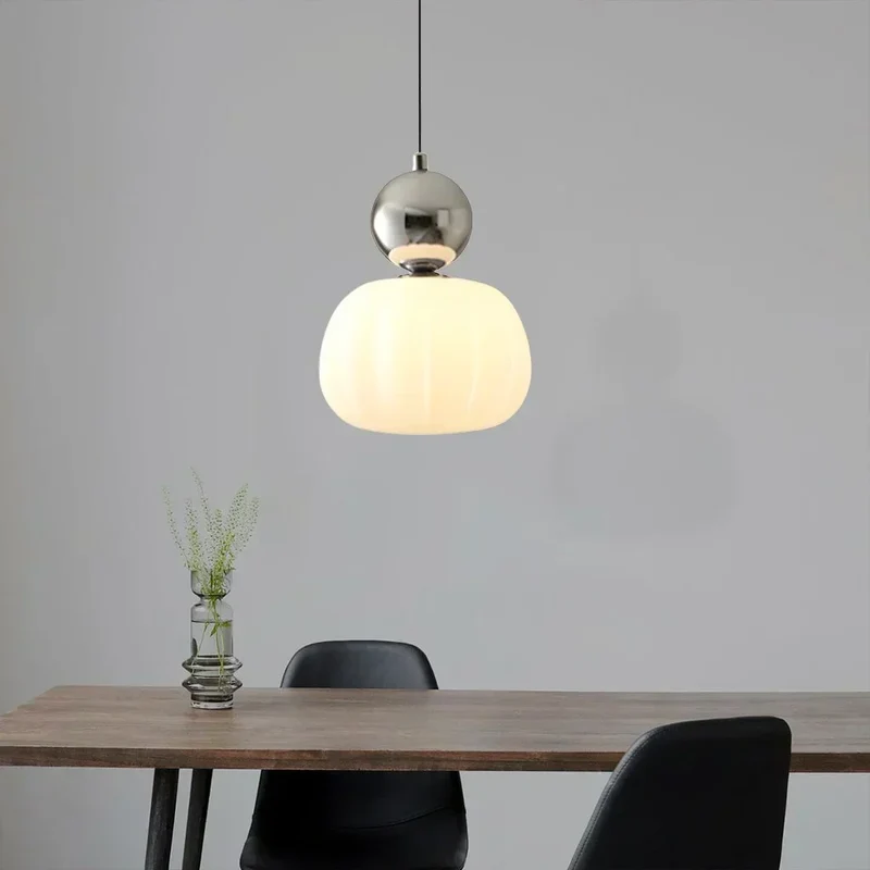 Elegant Art Deco Style Pendant Lamp with Cream Ceiling Shade