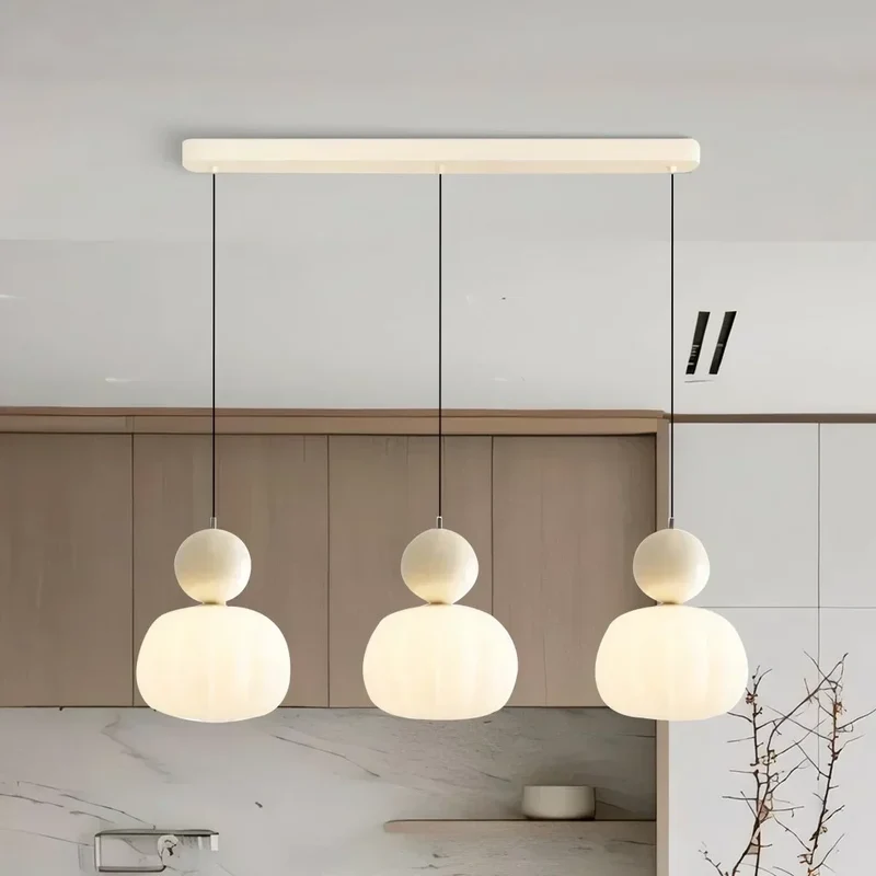 Elegant Art Deco Style Pendant Lamp with Cream Ceiling Shade