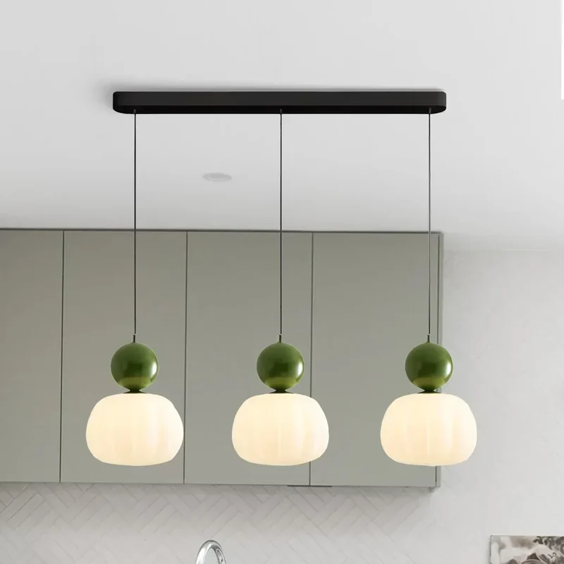 Elegant Art Deco Style Pendant Lamp with Cream Ceiling Shade