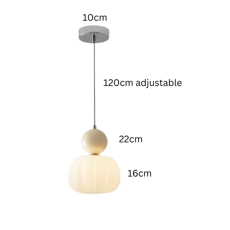 Elegant Art Deco Style Pendant Lamp with Cream Ceiling Shade