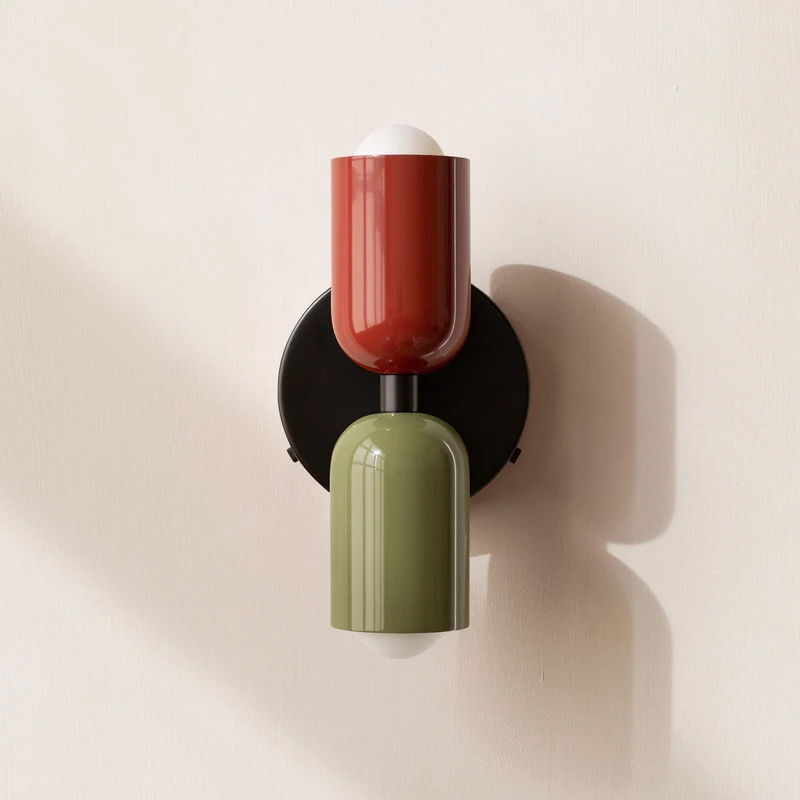 Vintage Double Adjustable Wall Light in Retro Style