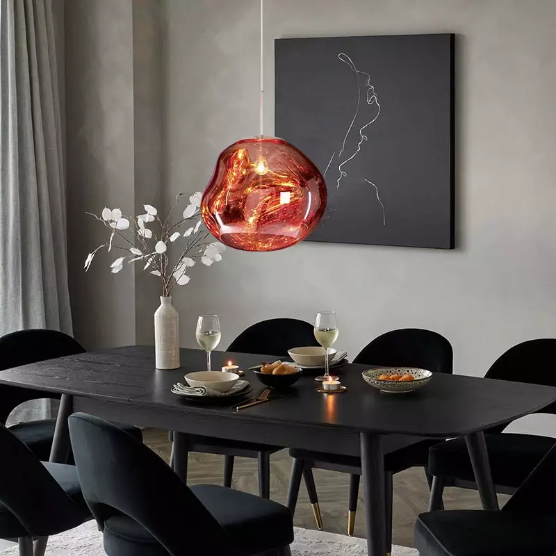 Pendant Lamp with Melted Glass Effect – Modern Artistic