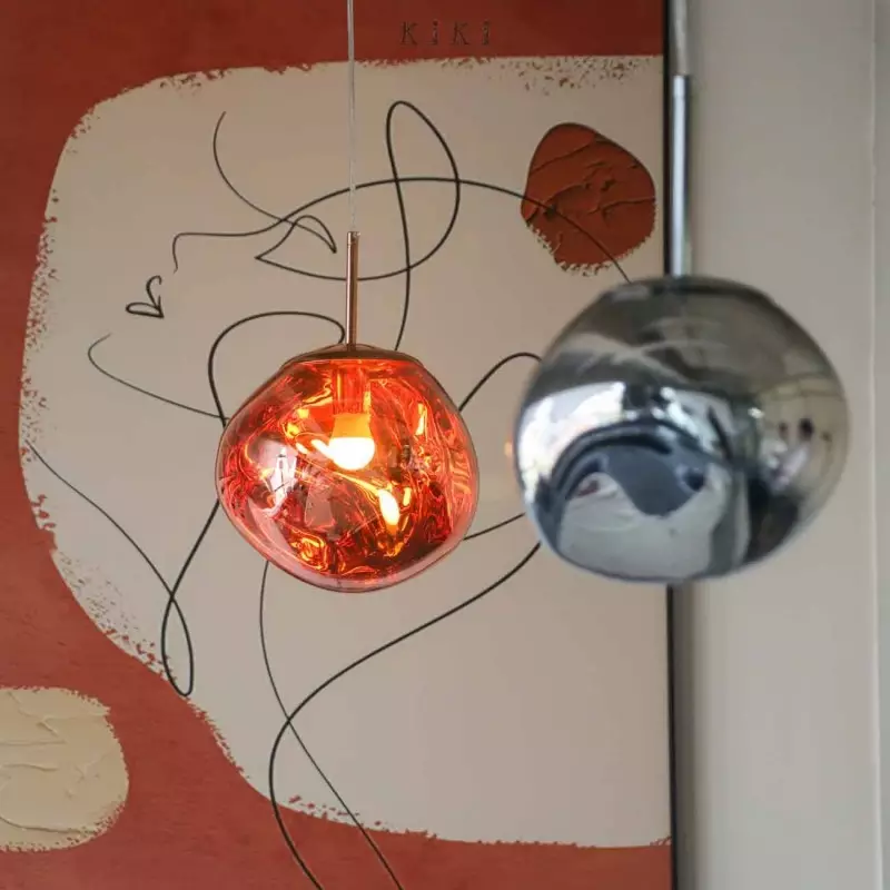 Pendant Lamp with Melted Glass Effect – Modern Artistic