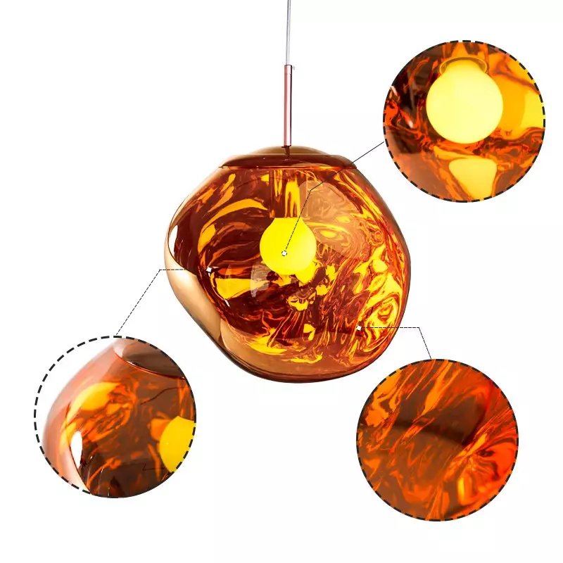 Pendant Lamp with Melted Glass Effect – Modern Artistic