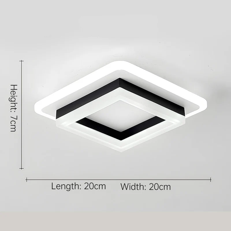 Slim Square Modern LED Ceiling Lamp – Compact Flush Mount