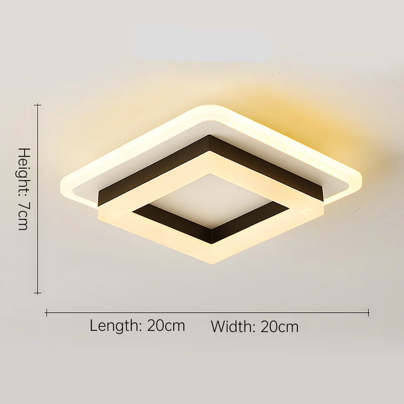 Slim Square Modern LED Ceiling Lamp – Compact Flush Mount