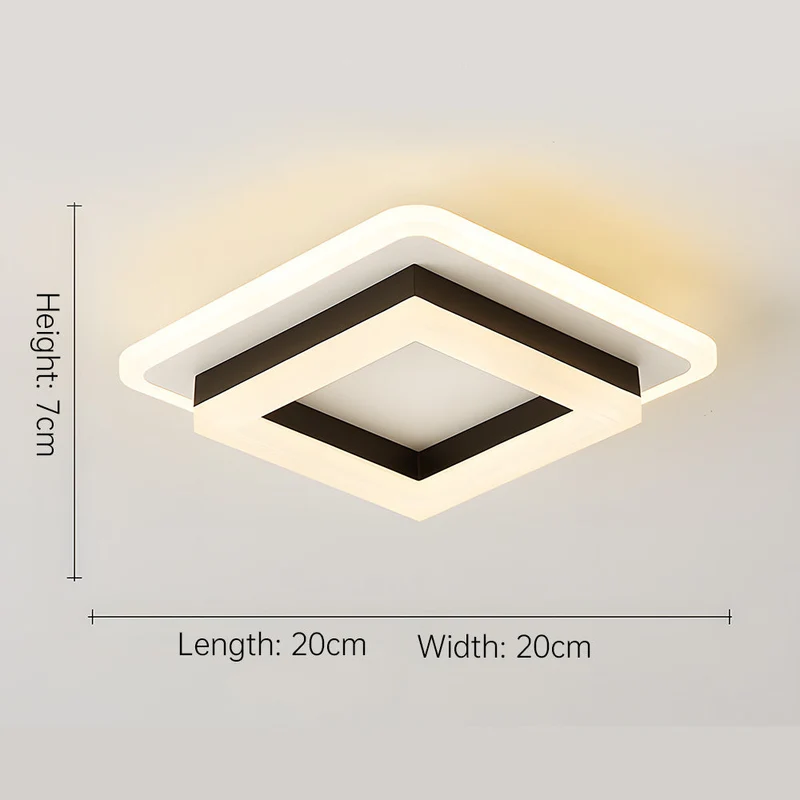 Slim Square Modern LED Ceiling Lamp – Compact Flush Mount