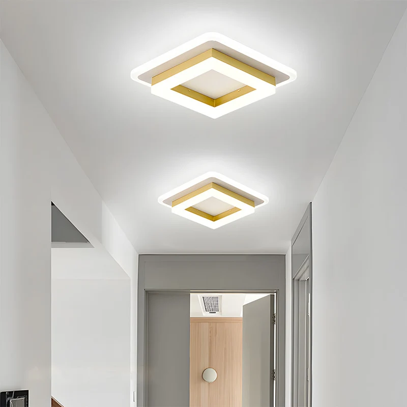 Slim Square Modern LED Ceiling Lamp – Compact Flush Mount