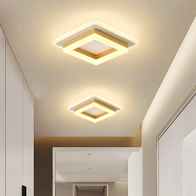 Slim Square Modern LED Ceiling Lamp – Compact Flush Mount