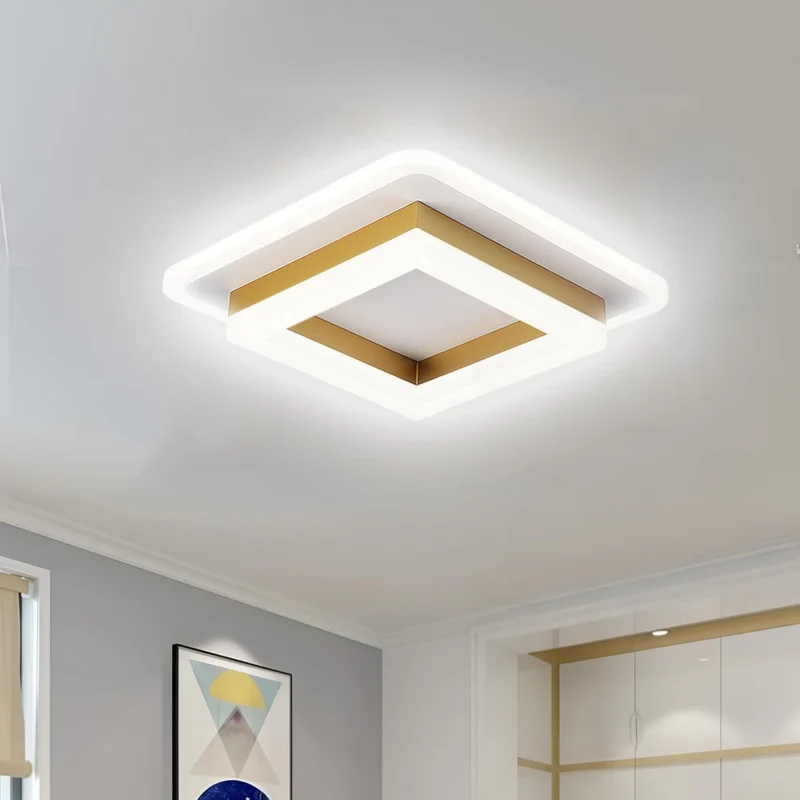 Slim Square Modern LED Ceiling Lamp – Compact Flush Mount