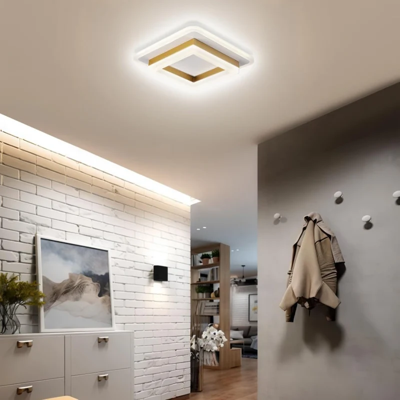 Slim Square Modern LED Ceiling Lamp – Compact Flush Mount