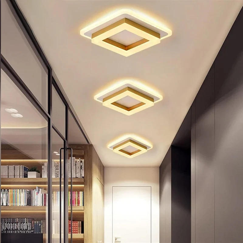 Slim Square Modern LED Ceiling Lamp – Compact Flush Mount