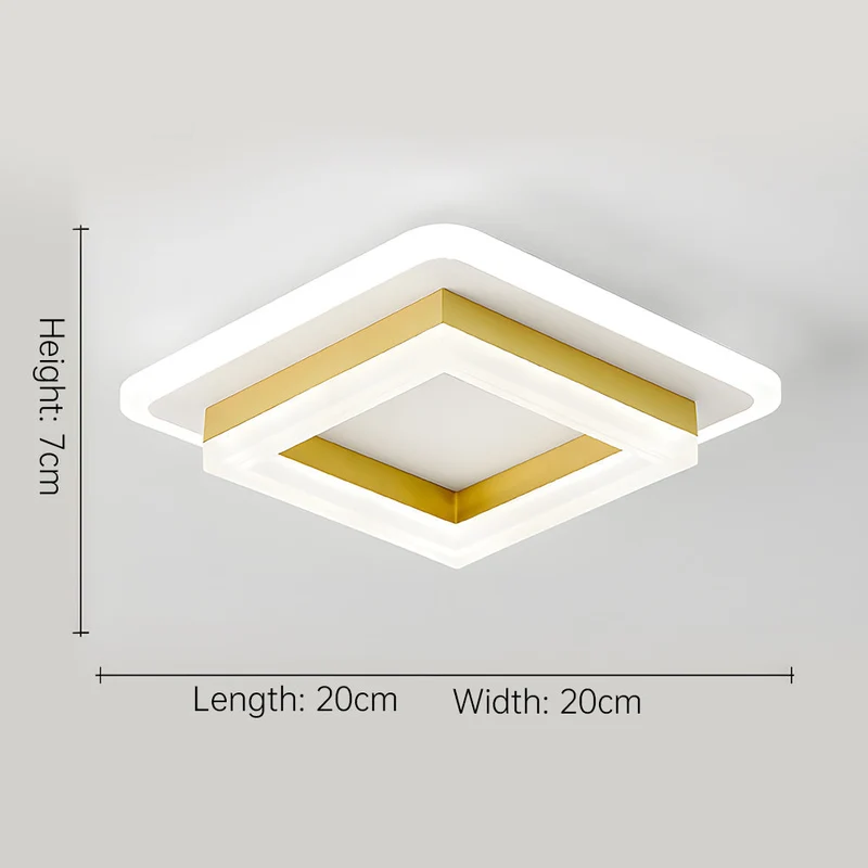 Slim Square Modern LED Ceiling Lamp – Compact Flush Mount