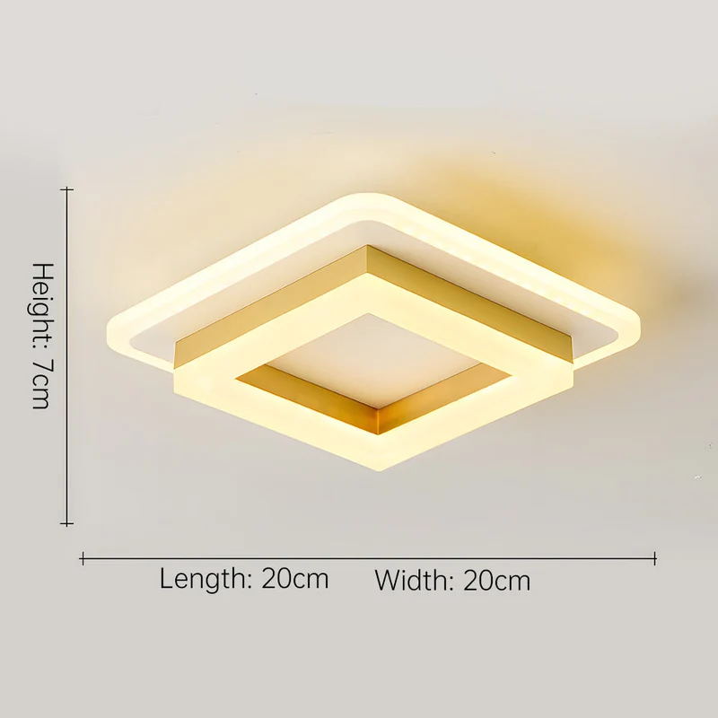 Slim Square Modern LED Ceiling Lamp – Compact Flush Mount