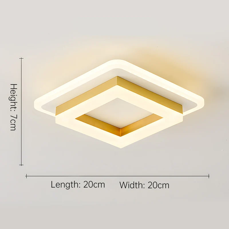 Slim Square Modern LED Ceiling Lamp – Compact Flush Mount