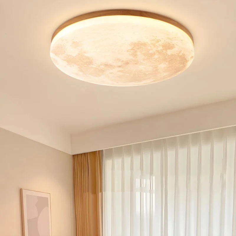 Moonlamp LED Ceiling Lamp – Minimalist Round with Warm Light