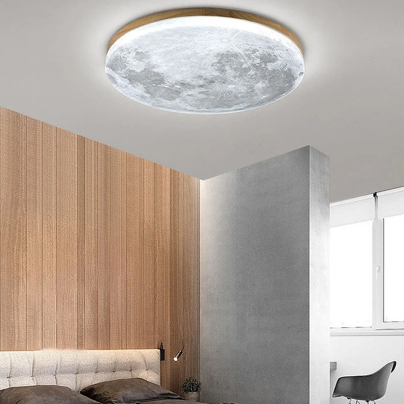 Moonlamp LED Ceiling Lamp – Minimalist Round with Warm Light