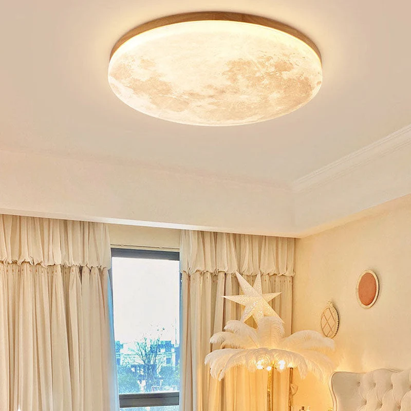 Moonlamp LED Ceiling Lamp – Minimalist Round with Warm Light