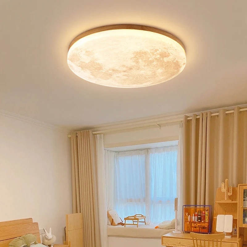 Moonlamp LED Ceiling Lamp – Minimalist Round with Warm Light