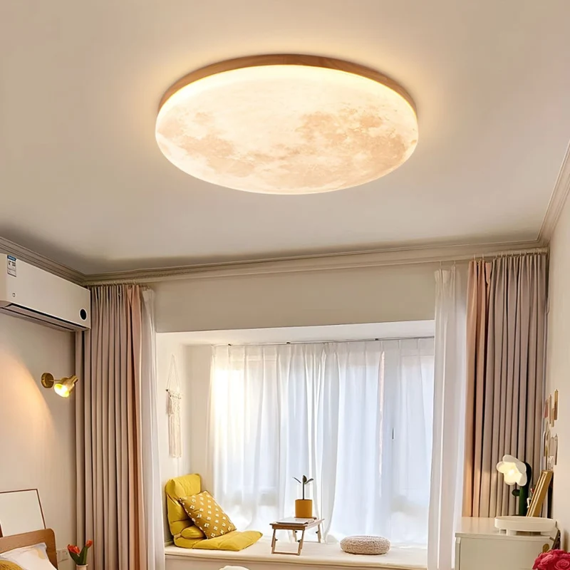 Moonlamp LED Ceiling Lamp – Minimalist Round with Warm Light