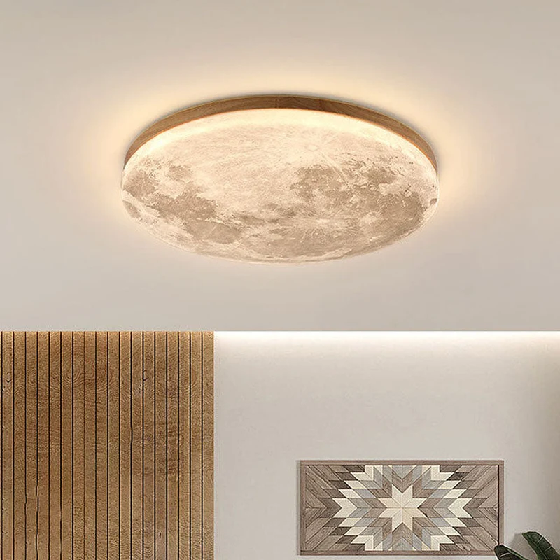 Moonlamp LED Ceiling Lamp – Minimalist Round with Warm Light