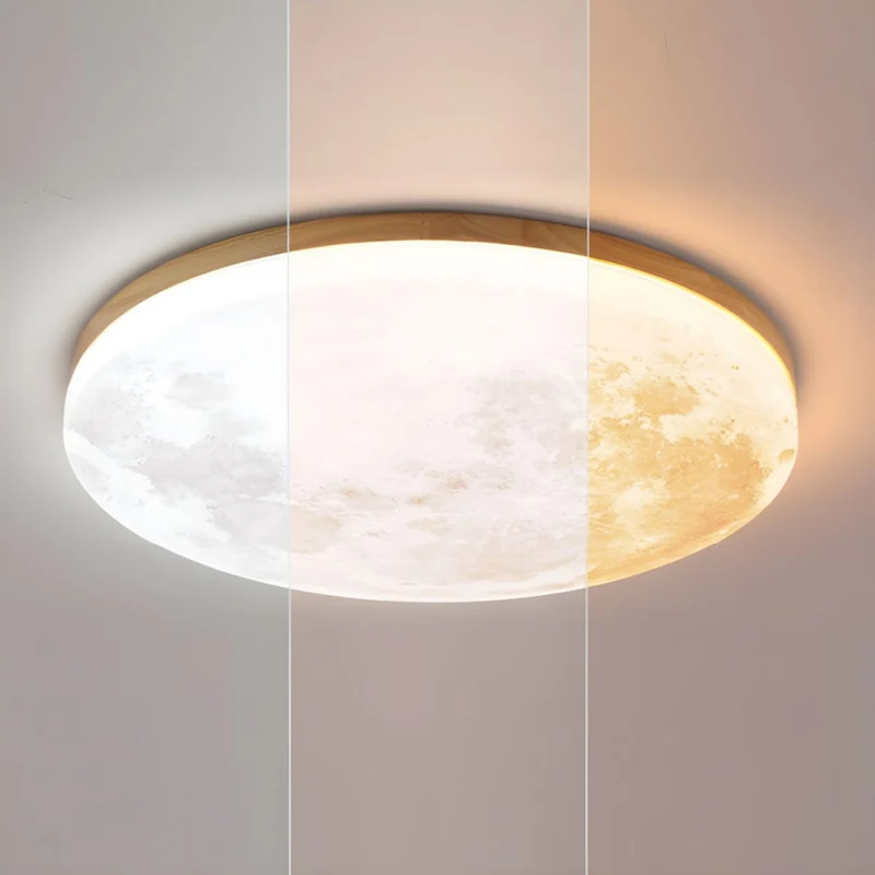 Moonlamp LED Ceiling Lamp – Minimalist Round with Warm Light