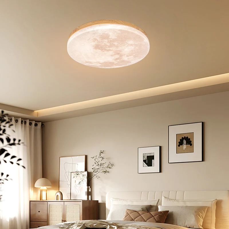 Moonlamp LED Ceiling Lamp – Minimalist Round with Warm Light