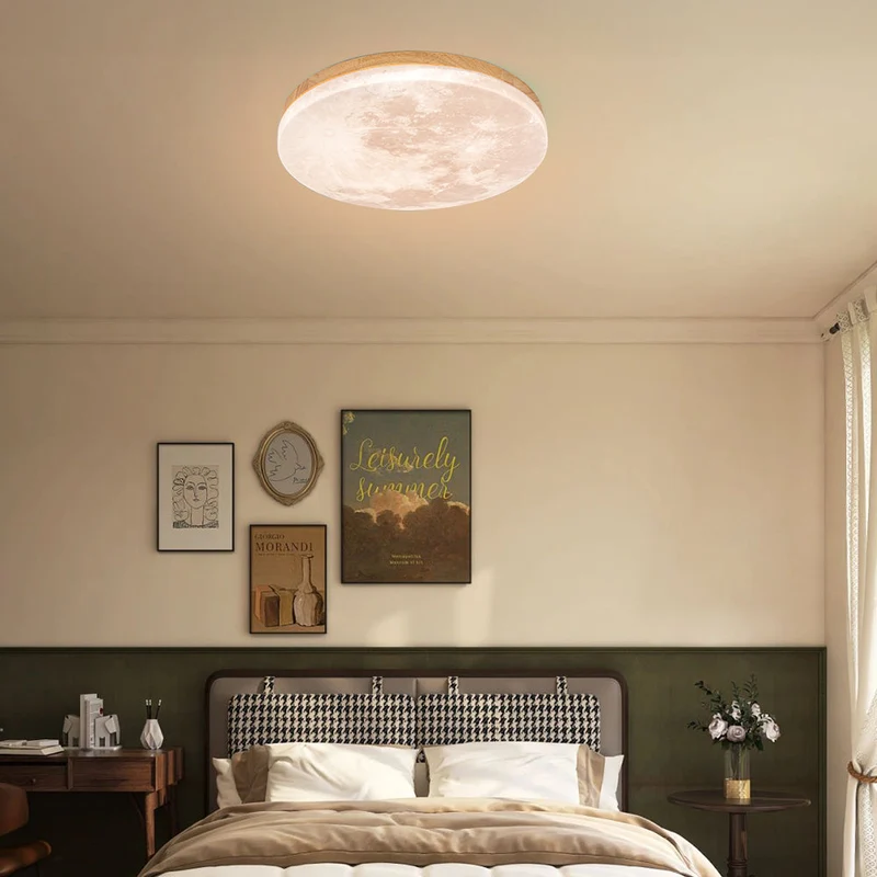 Moonlamp LED Ceiling Lamp – Minimalist Round with Warm Light