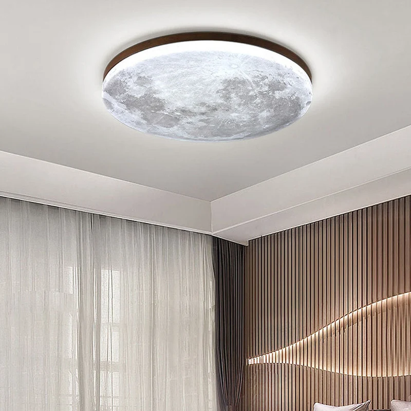 Moonlamp LED Ceiling Lamp – Minimalist Round with Warm Light