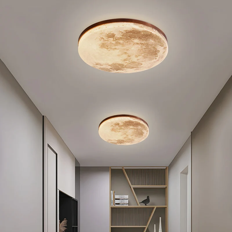 Moonlamp LED Ceiling Lamp – Minimalist Round with Warm Light