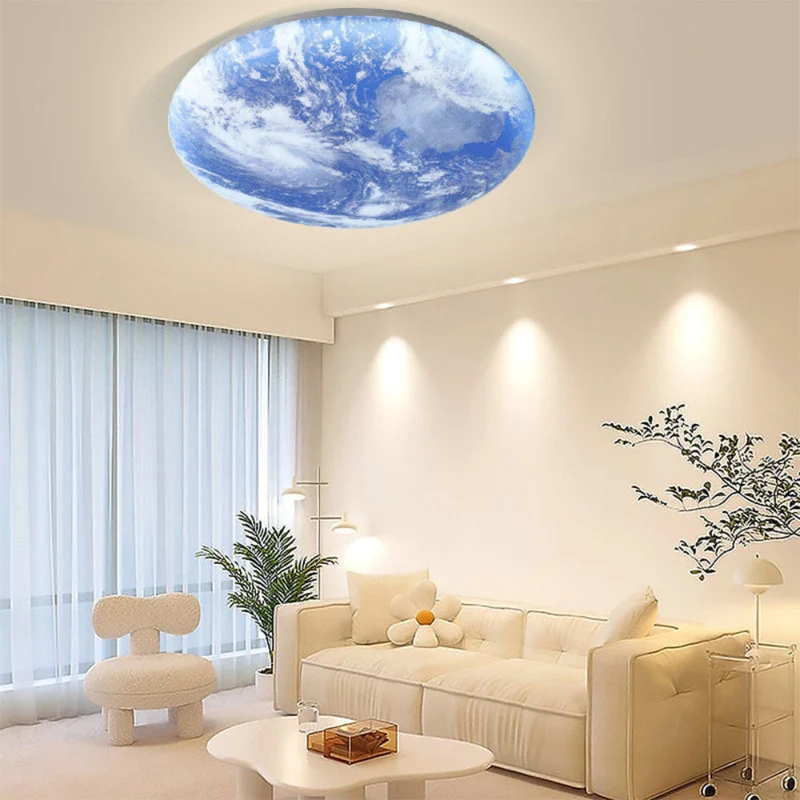 Moonlamp LED Ceiling Lamp – Minimalist Round with Warm Light