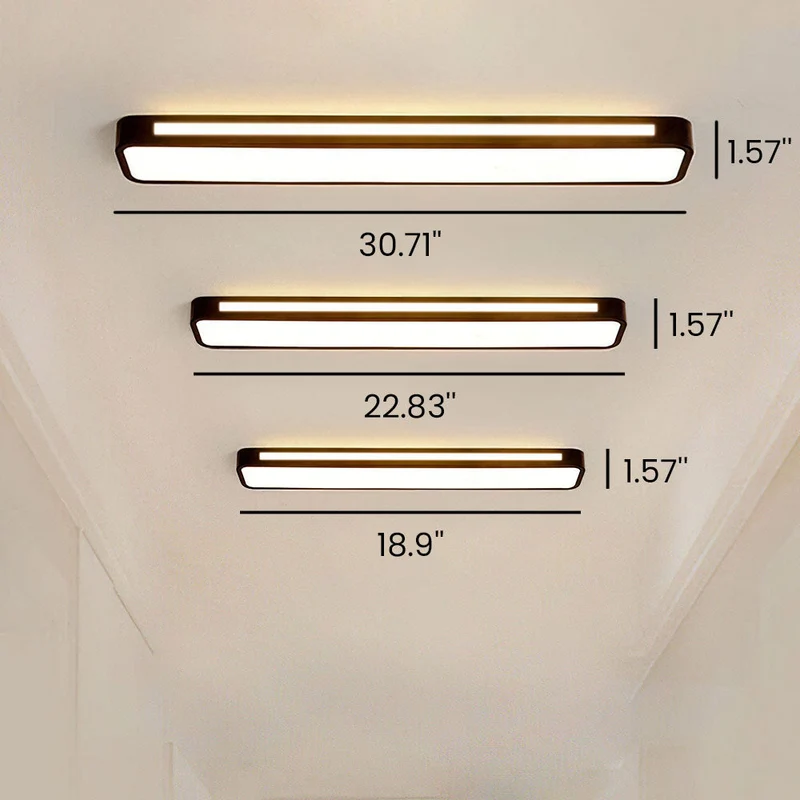 Nordic Minimalist Long LED Ceiling Lamp