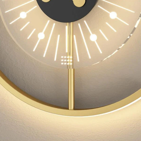 Nordic LED Wall Light with Clock Motif