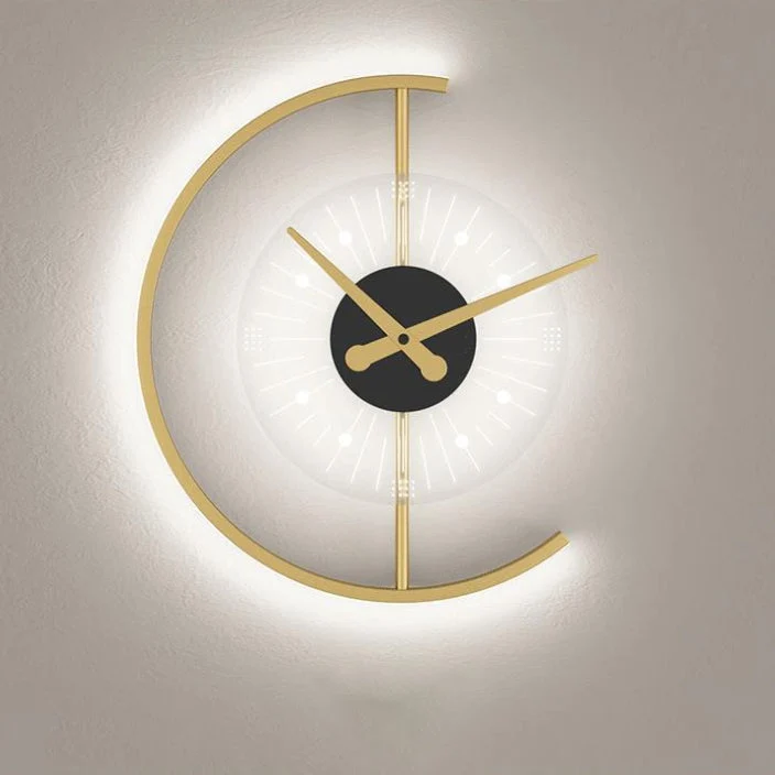 Nordic LED Wall Light with Clock Motif