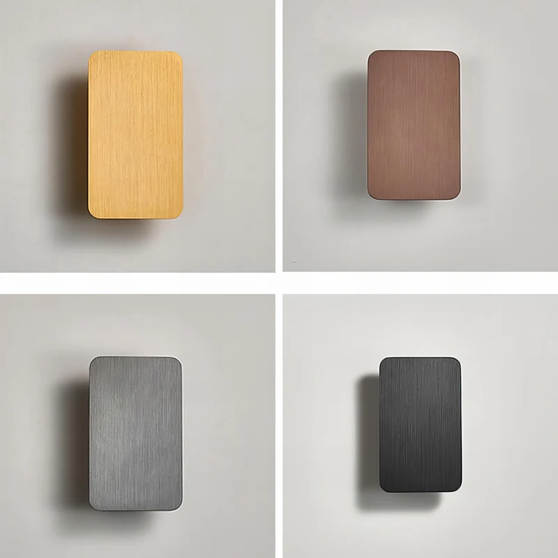 Modern Rectangular Metal LED Wall Lamp for Interiors