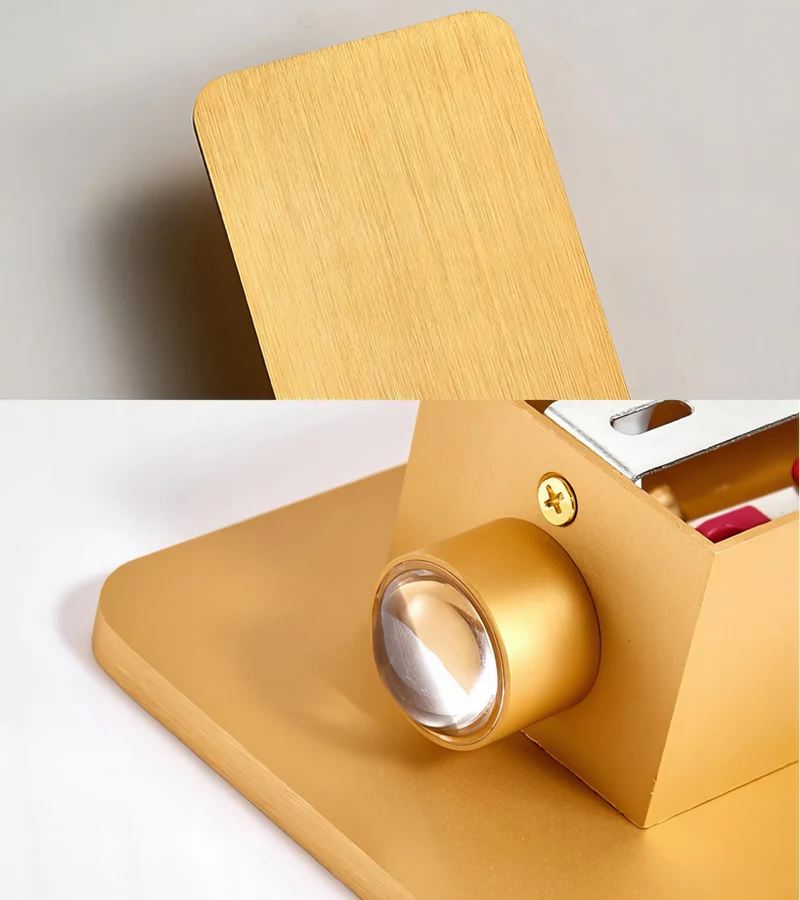 Modern Rectangular Metal LED Wall Lamp for Interiors