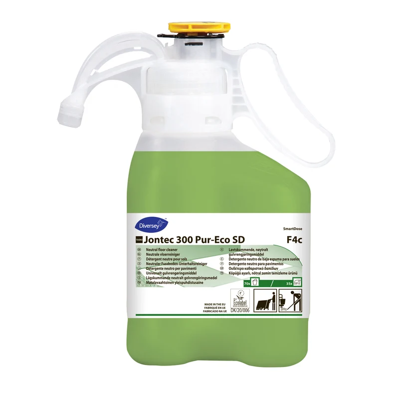 Detergente neutro per pavimenti in SmartDose Diversey TASKI Jontec 300 Pur-Eco SD F4c 1,4 litri DISPONIBILE IN 7 GIORNI LAVORATIVI