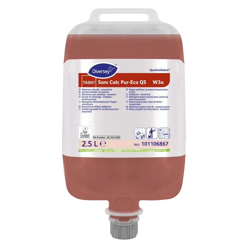 Detergente ecologico per bagno in QuattroSelect Diversey TASKI Sani Calc Pur-Eco QS 2,5 litri DISPONIBILE IN 7 GIORNI LAVORATIVI
