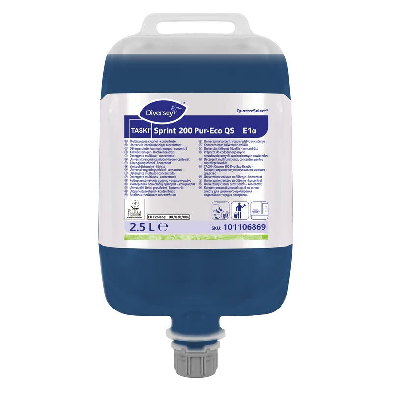 Detergente multiuso in QuattroSelect Diversey TASKI Sprint 200 Pur-Eco QS 2x2,5 litri DISPONIBILE IN 7 GIORNI LAVORATIVI