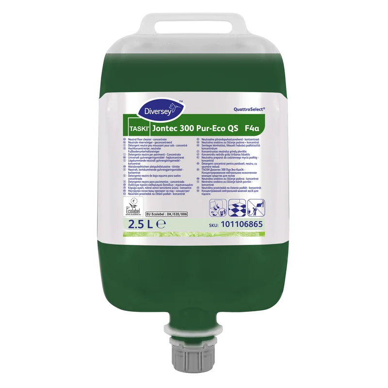 Detergente neutro per pavimenti in QuattroSelect Diversey TASKI Jontec 300 Pur-Eco QS 2,5 litri DISPONIBILE IN 7 GIORNI LAVORATIVI