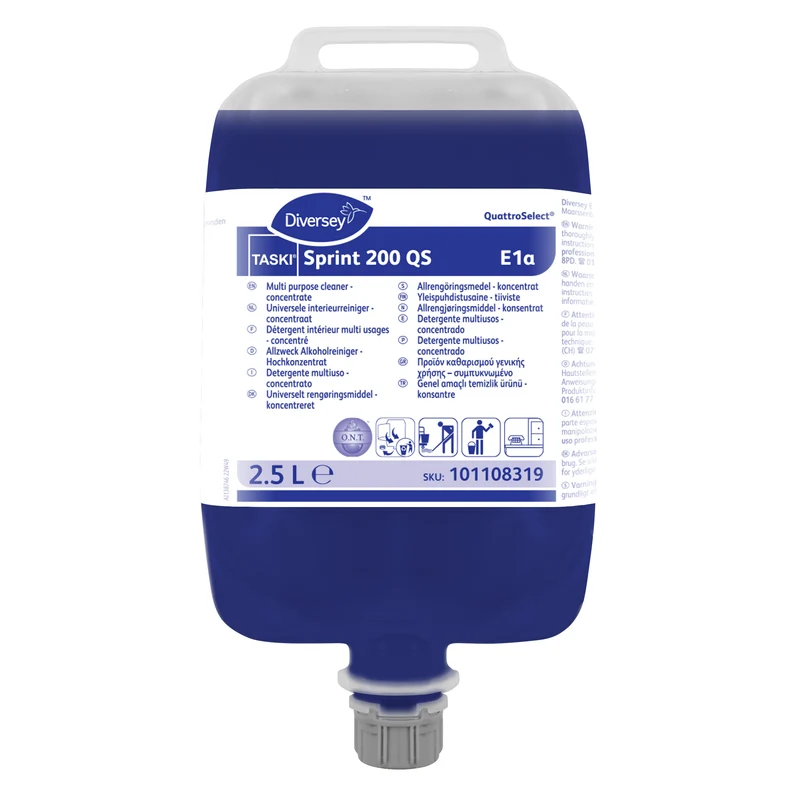 Detergente alcolico per superfici in QuattroSelect Diversey TASKI Sprint 200 QS 2,5 litri DISPONIBILE IN 7 GIORNI LAVORATIVI