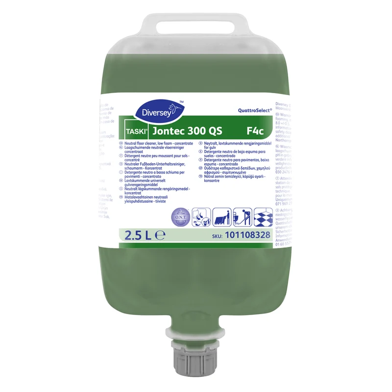 Detergente neutro per pavimenti in QuattroSelect Diversey TASKI Jontec 300 QS F4c 2x2,5 litri DISPONIBILE IN 7 GIORNI LAVORATIVI