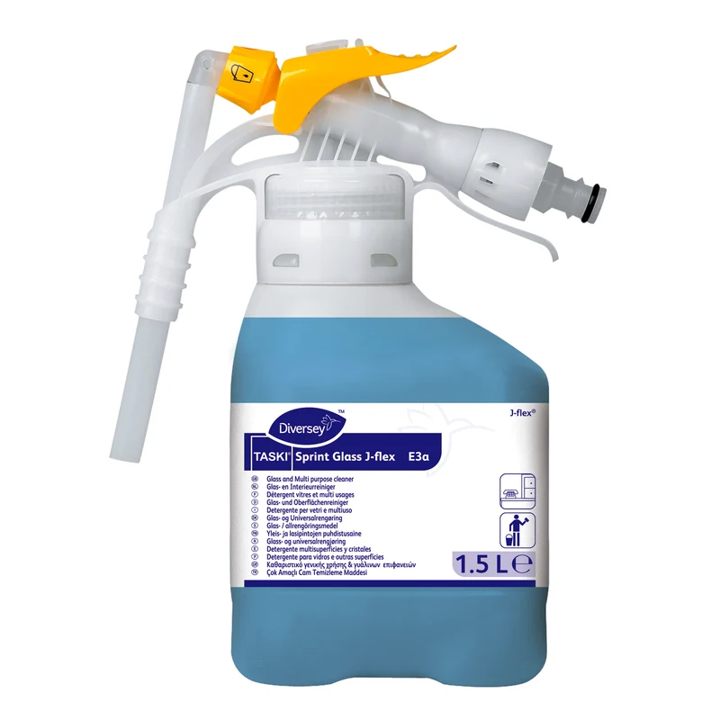 Detergente per vetri e superfici in J-flex Diversey TASKI Sprint Glass J-flex E3a 1,5 litri DISPONIBILE IN 7 GIORNI LAVORATIVI