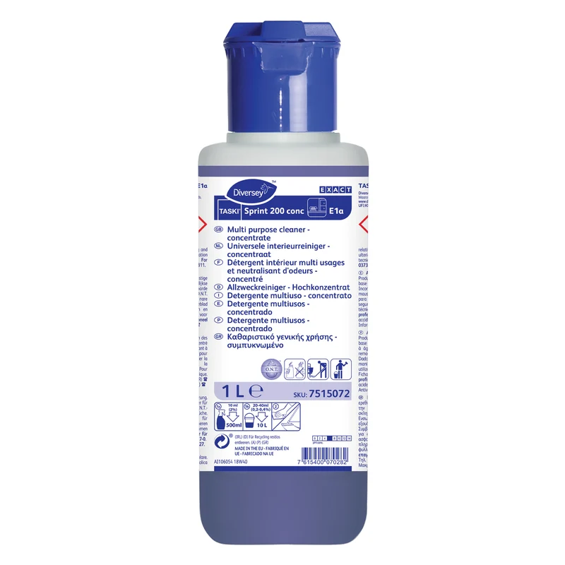 Detergente multiuso concentrato Diversey TASKI Sprint 200 conc 6x1 litro DISPONIBILE IN 7 GIORNI LAVORATIVI