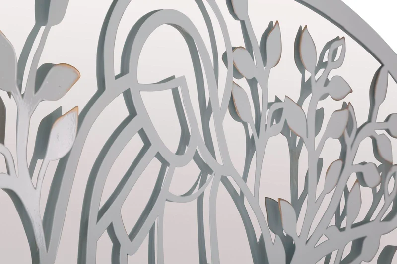 Pannello Bianco Nativity 120x2x60 cm in Ferro MDF e Specchio Bianco