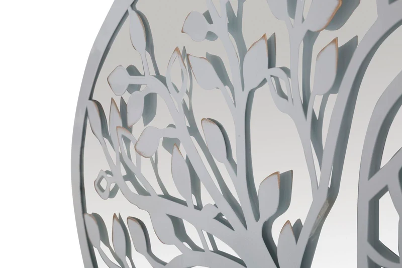 Pannello Bianco Nativity 120x2x60 cm in Ferro MDF e Specchio Bianco
