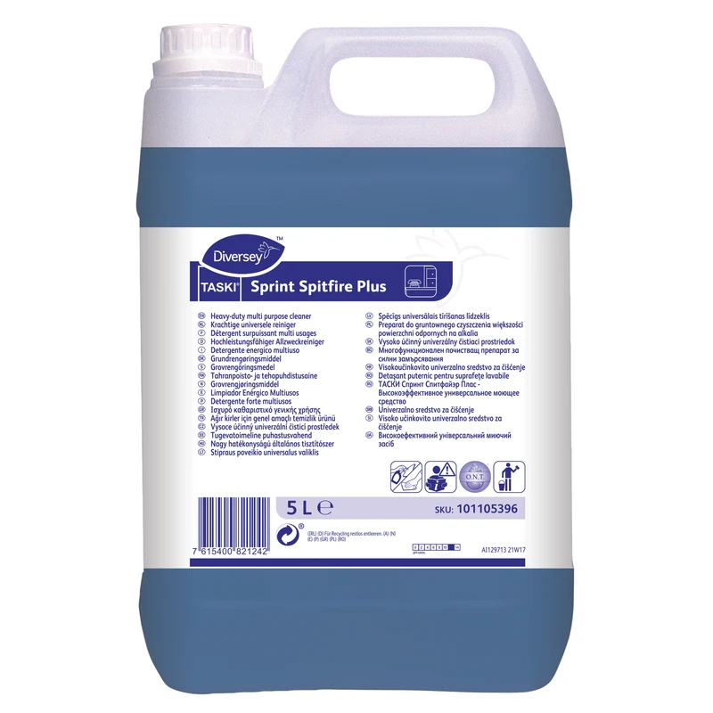 Detergente multiuso per sporco pesante Diversey TASKI Sprint Spitfire Plus 5 litri DISPONIBILE IN 7 GIORNI LAVORATIVI