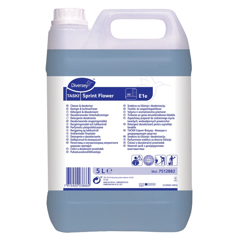 Detergente deodorante Diversey TASKI Sprint Flower 2x5 litri DISPONIBILE IN 7 GIORNI LAVORATIVI