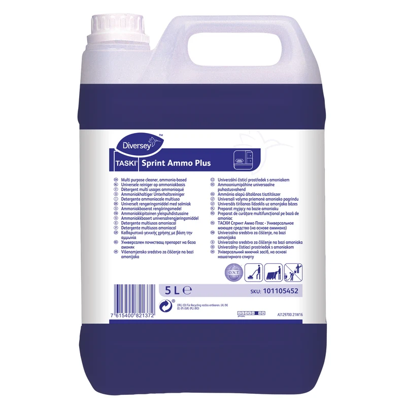 Detergente multiuso ammoniacale Diversey TASKI Sprint Ammo Plus 5 litri DISPONIBILE IN 7 GIORNI LAVORATIVI